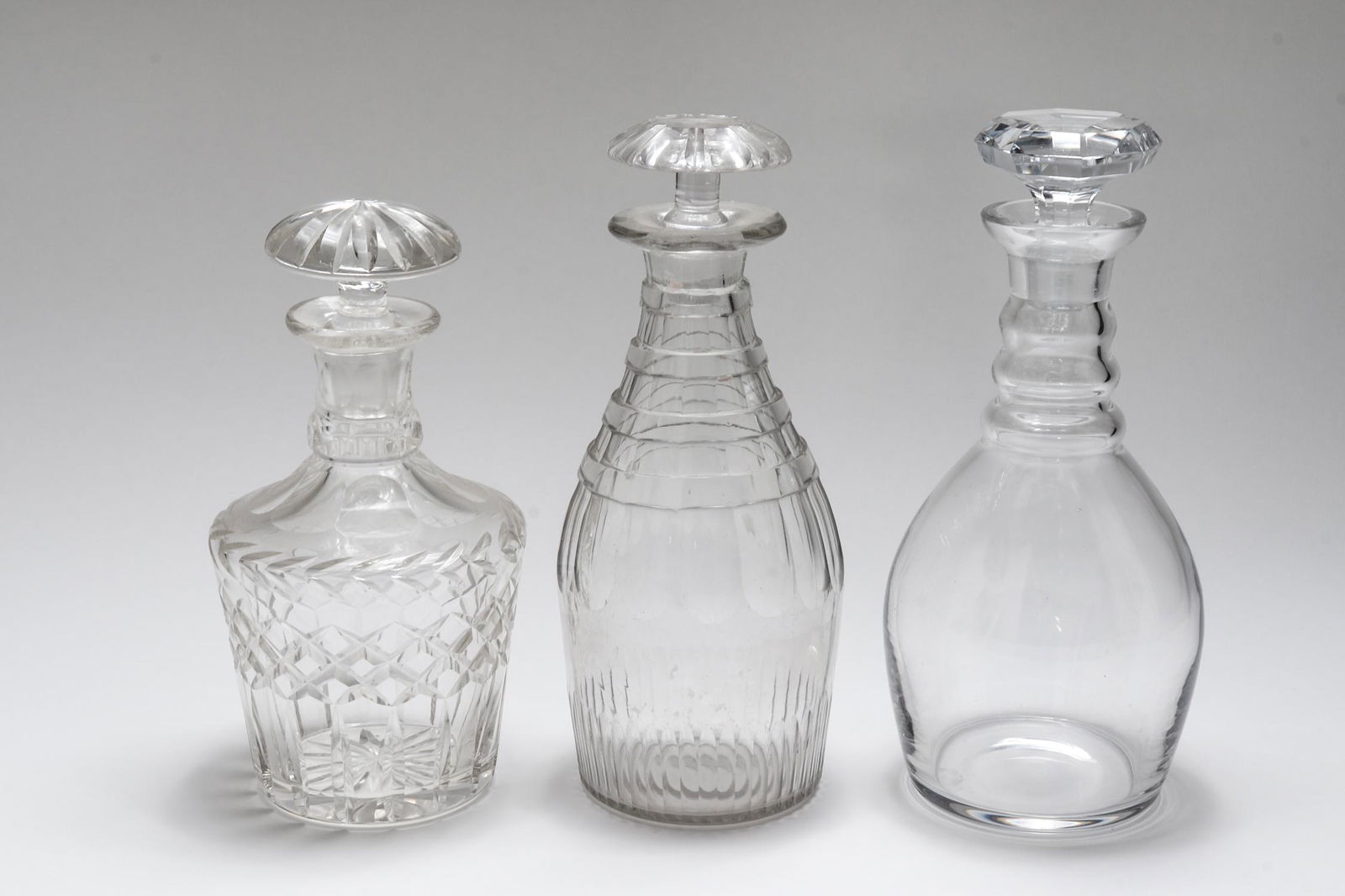 Cut Crystal Decanters, Group of 3 (1 of 2)
