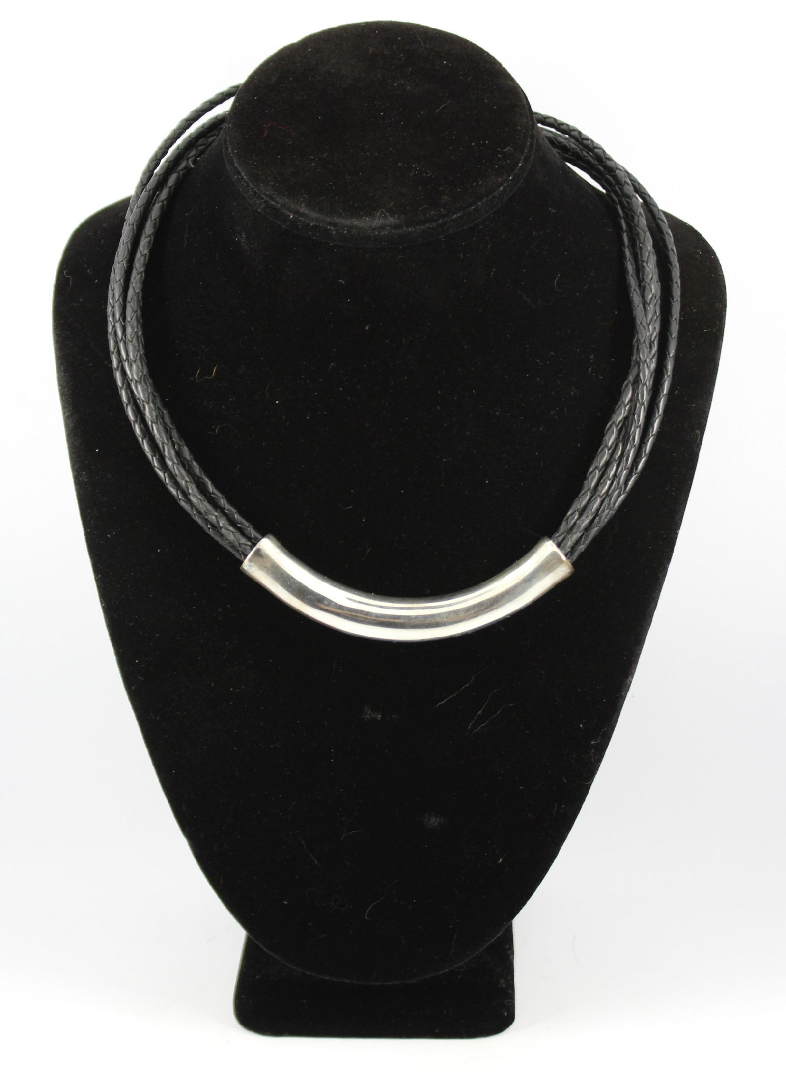 Silver Slide Barrel Pendant Multi-Strand Necklace (1 of 6)