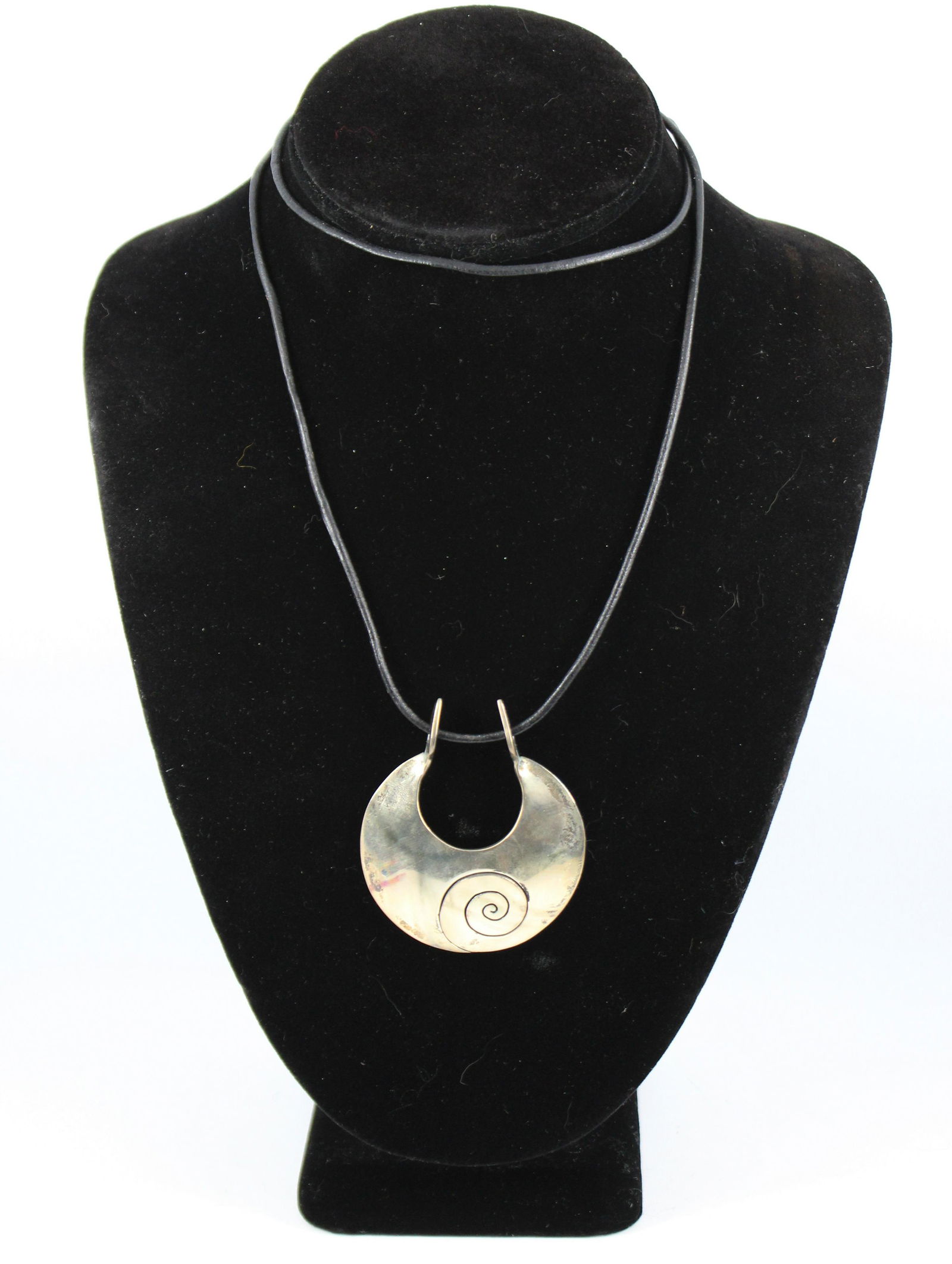 Mexican Silver Mid-Century Modern Pendant Necklace (1 of 7)