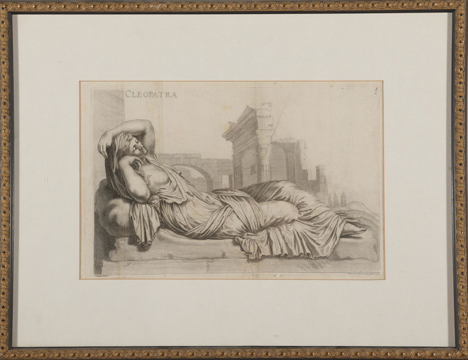Joachim von Sandrart "Cleopatra" Engraving (1 of 3)