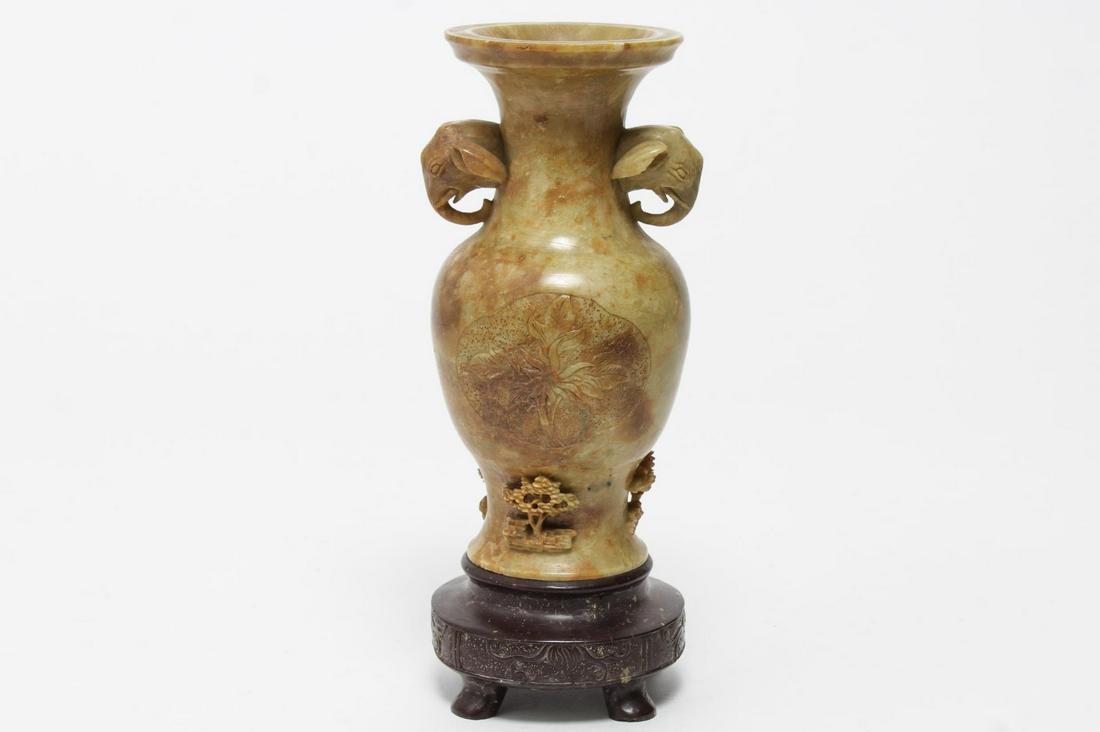 Chinese Carved Hardstone Vase (1 of 7)
