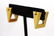 Mid-Century Modern 14K Yellow Gold Wedge Earrings - 3