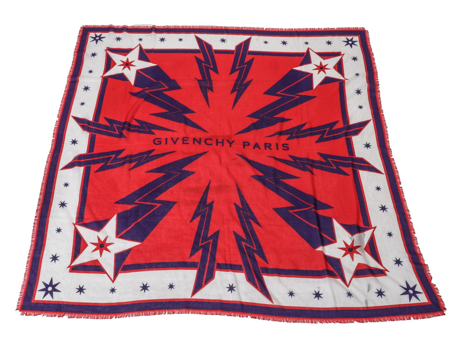 Givenchy Graphic Star Print Wool & Silk Scarf (1 of 5)