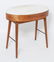Modern Oval Marble Top Single Drawer Side Table - 3
