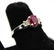14K White Gold Ruby And Diamond Ring