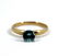 Modern 14K Yellow Gold And Faux Sapphire Ring - 2