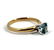 Modern 14K Yellow Gold And Faux Sapphire Ring - 3