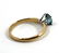 Modern 14K Yellow Gold And Faux Sapphire Ring - 4