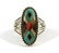 Native American Silver, Colored Stones & MOP Ring - 2