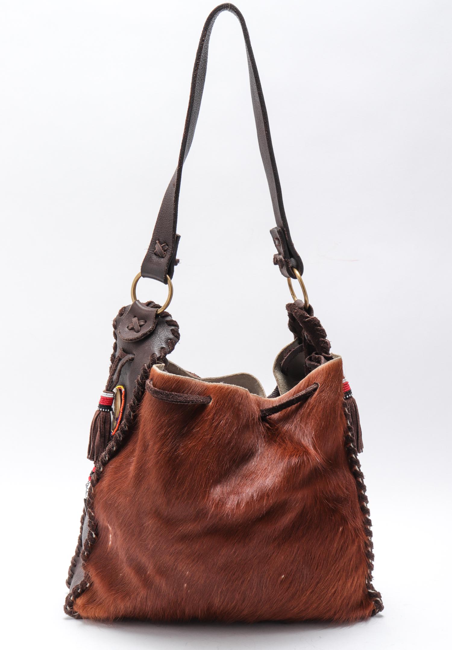 Anna Trzebinski Hair-on-Hide Leather Handbag (1 of 8)