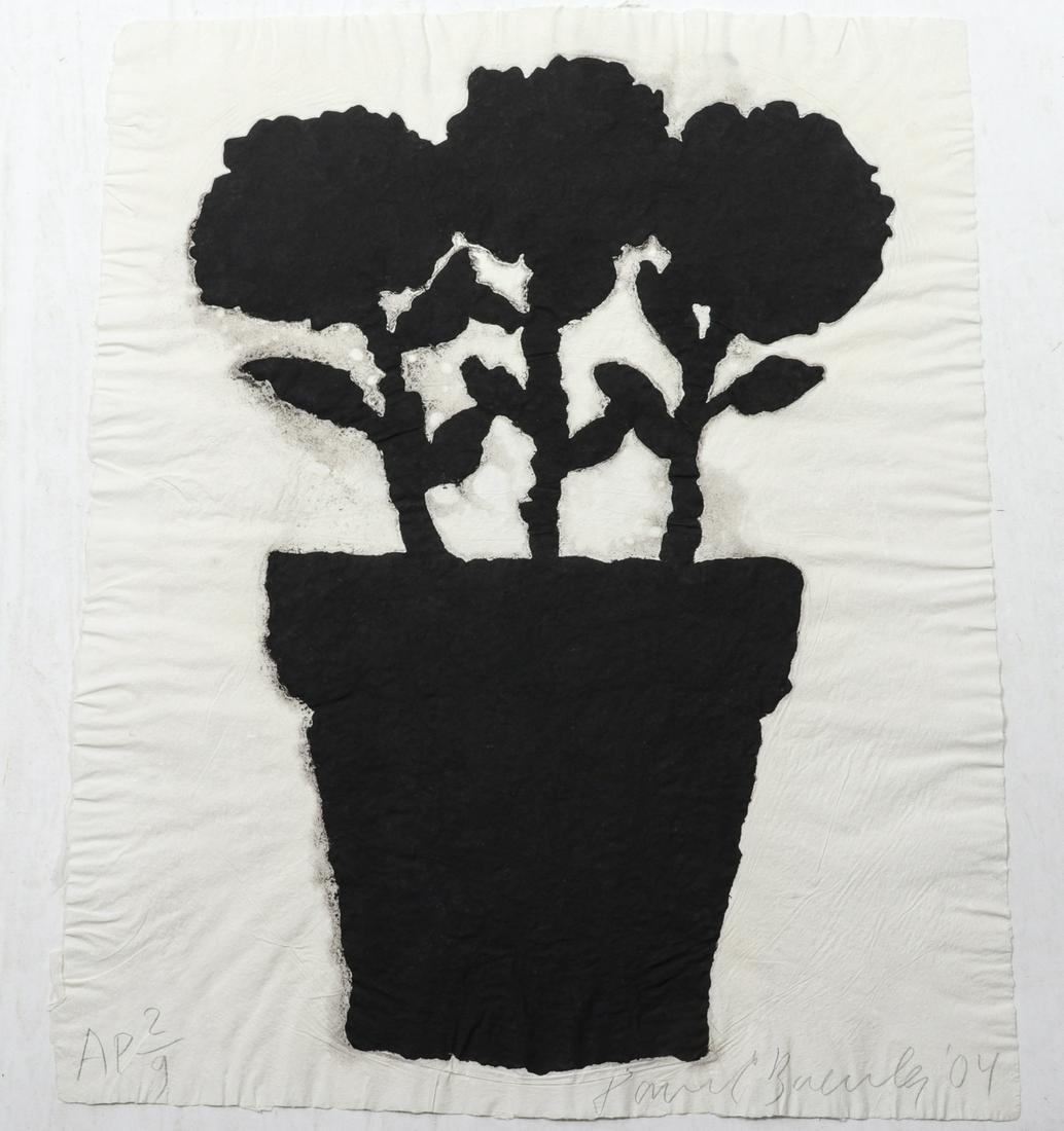 Donald Baechler "Flower" Ink on Paper Print (1 of 3)