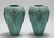 Arts & Crafts Style Metal Grape Motif Vases, Pair