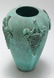 Arts & Crafts Style Metal Grape Motif Vases, Pair - 2
