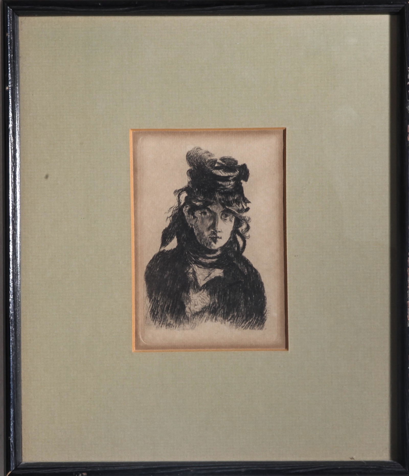 Edouard Manet "Portrait of Berthe Morisot" Etching (1 of 4)