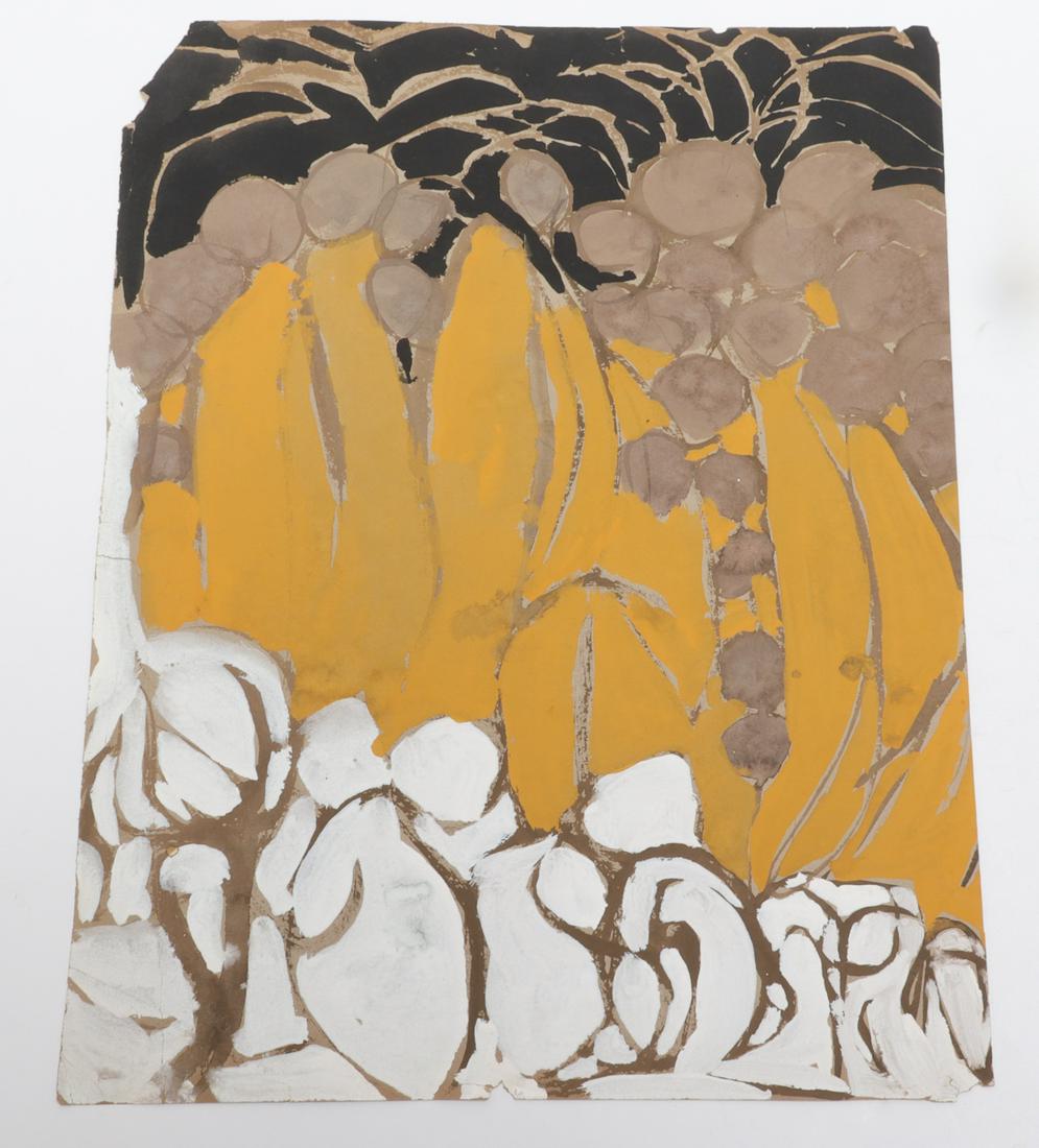 Ann Wilson Abstract Expressionist Gouache on Paper (1 of 3)