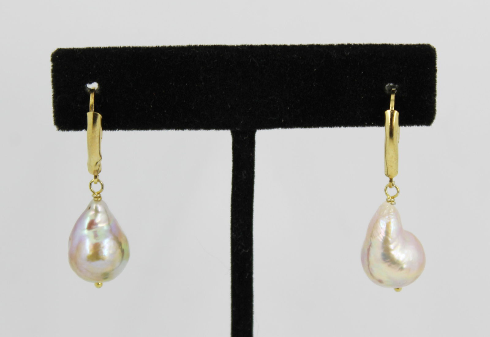 Silver Vermeil And  Baroque Pearl Dangle Earrings (1 of 4)