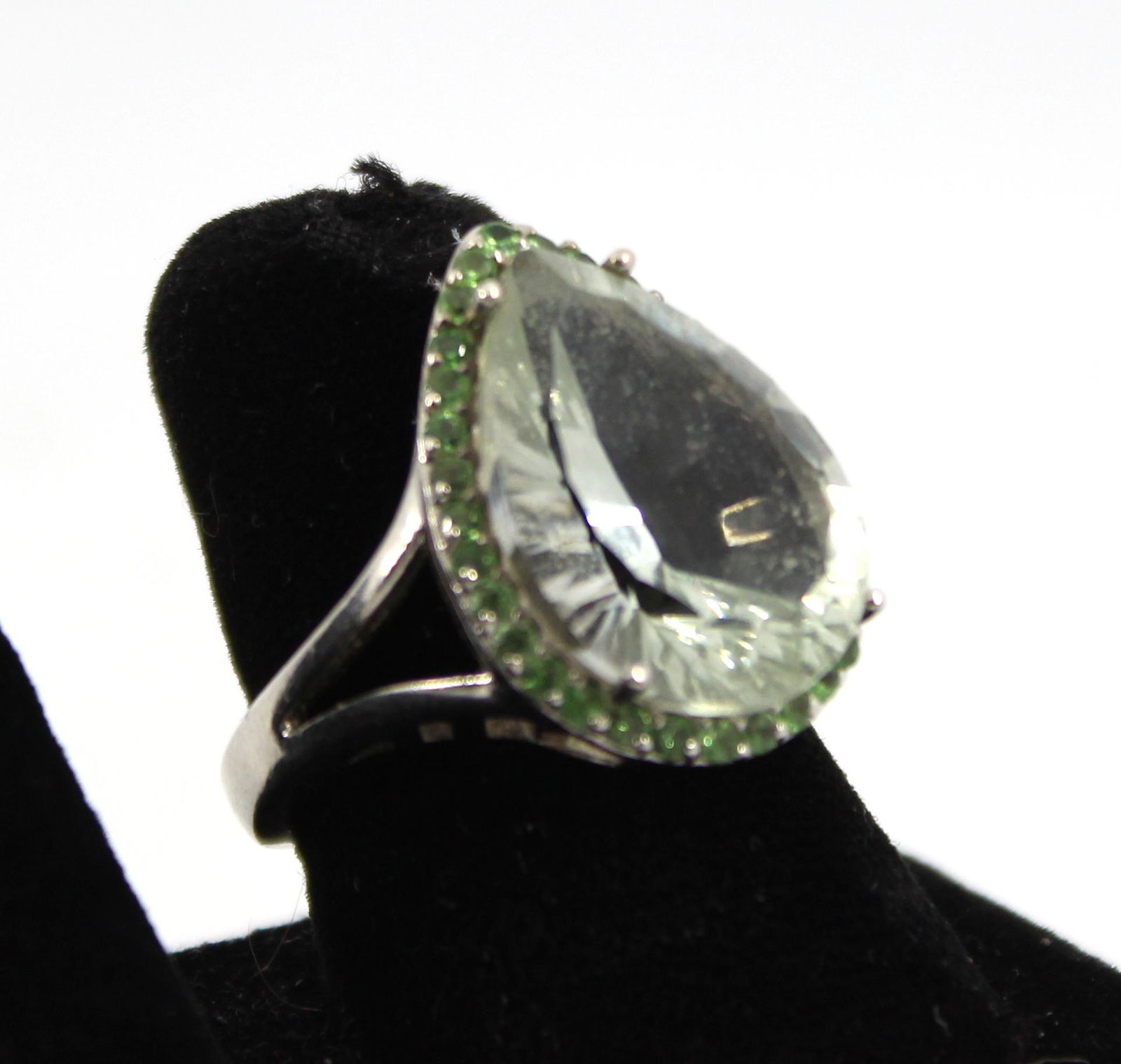 Sterling Silver, Green Quartz & Peridot Ring (1 of 6)