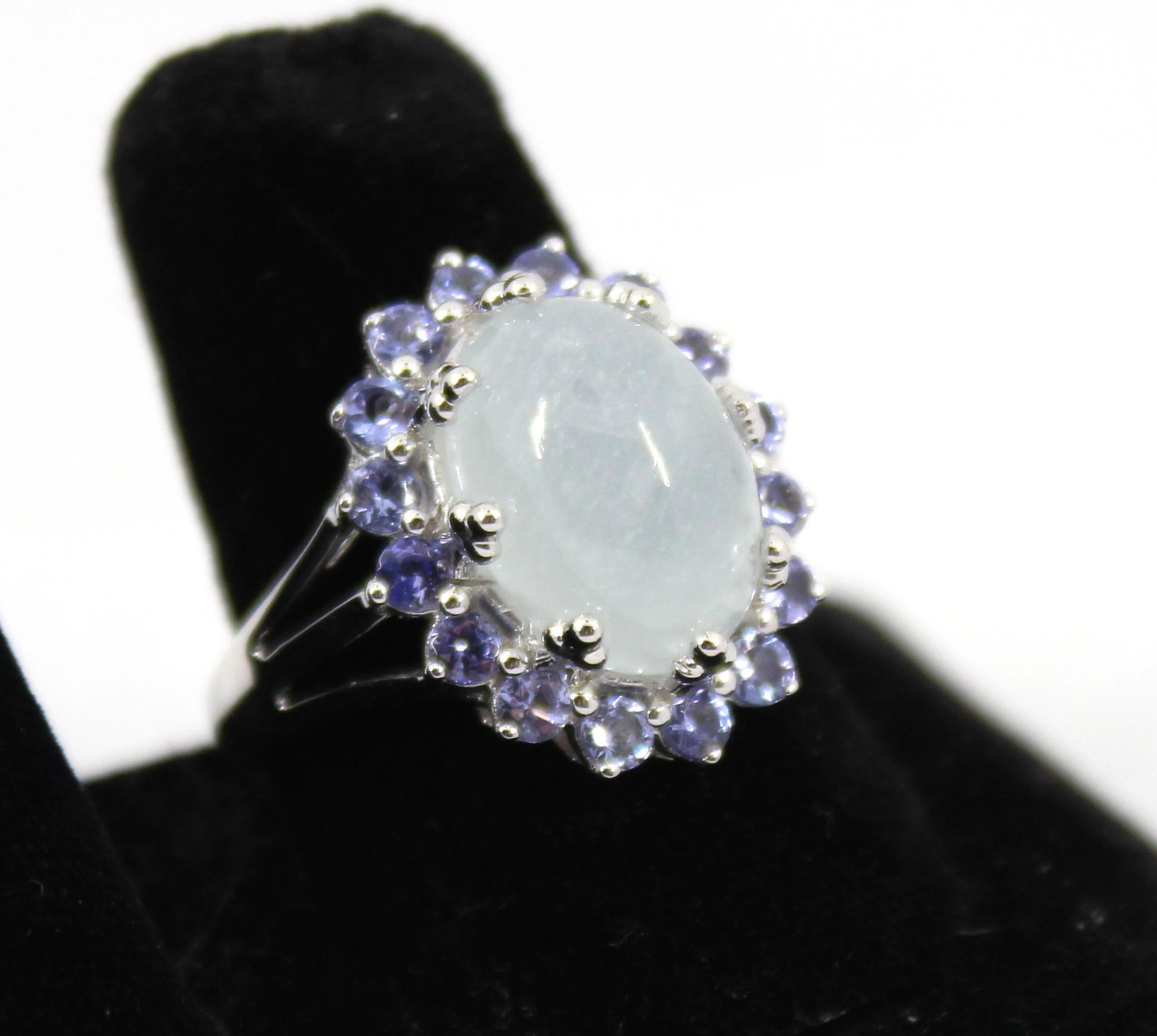 Silver, Moonstone & Tanzanite Ring (1 of 6)