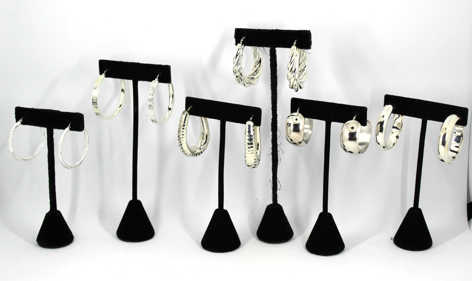 Milor Designer .950 Silver Hoop Earrings (1 of 6)