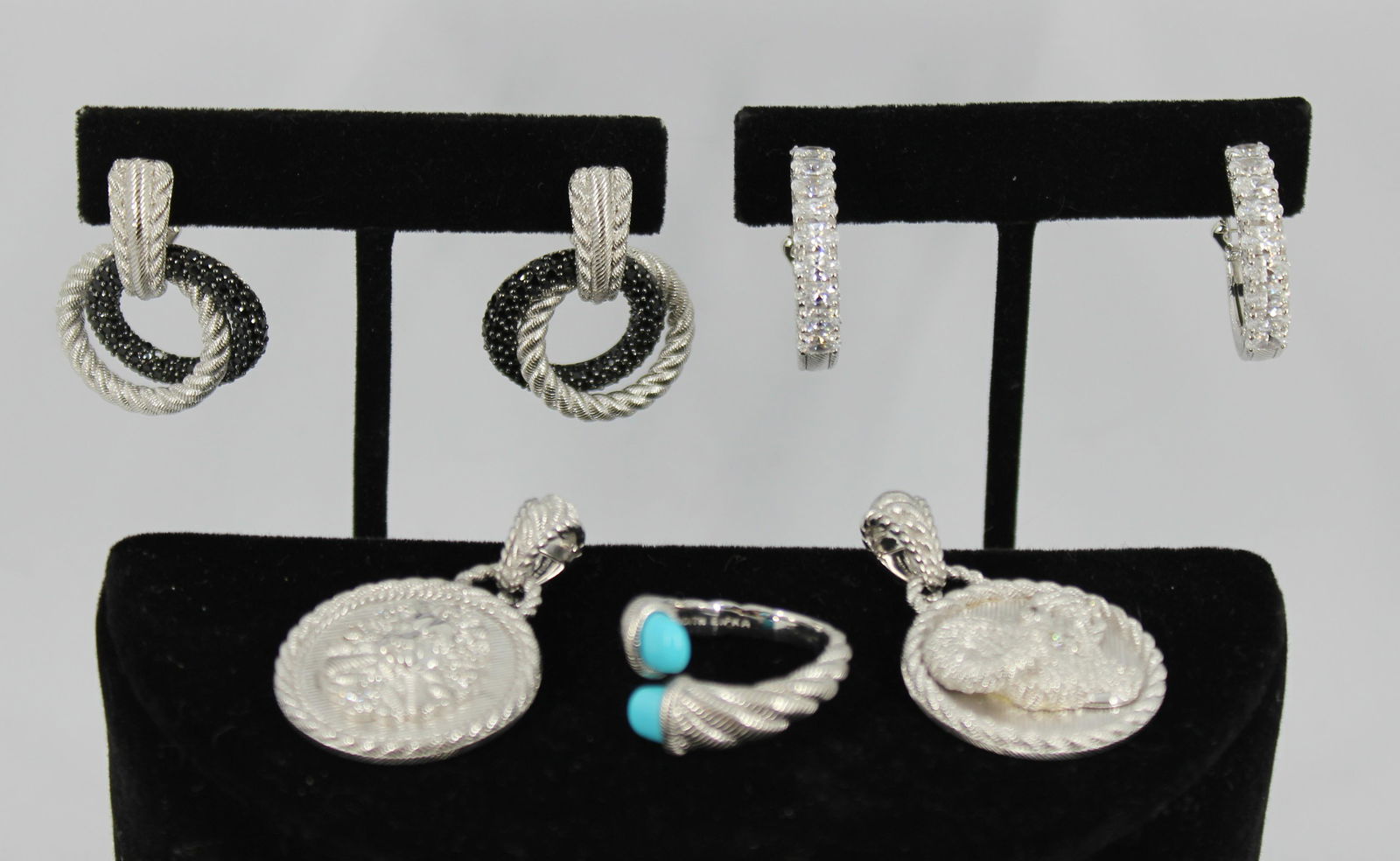 Judith Ripka Designer Silver Jewelry (5 Pc.s) (1 of 9)