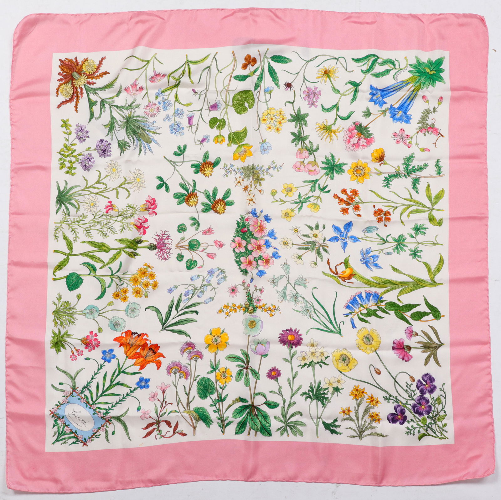 Gucci Floral Motif Silk Scarf (1 of 4)