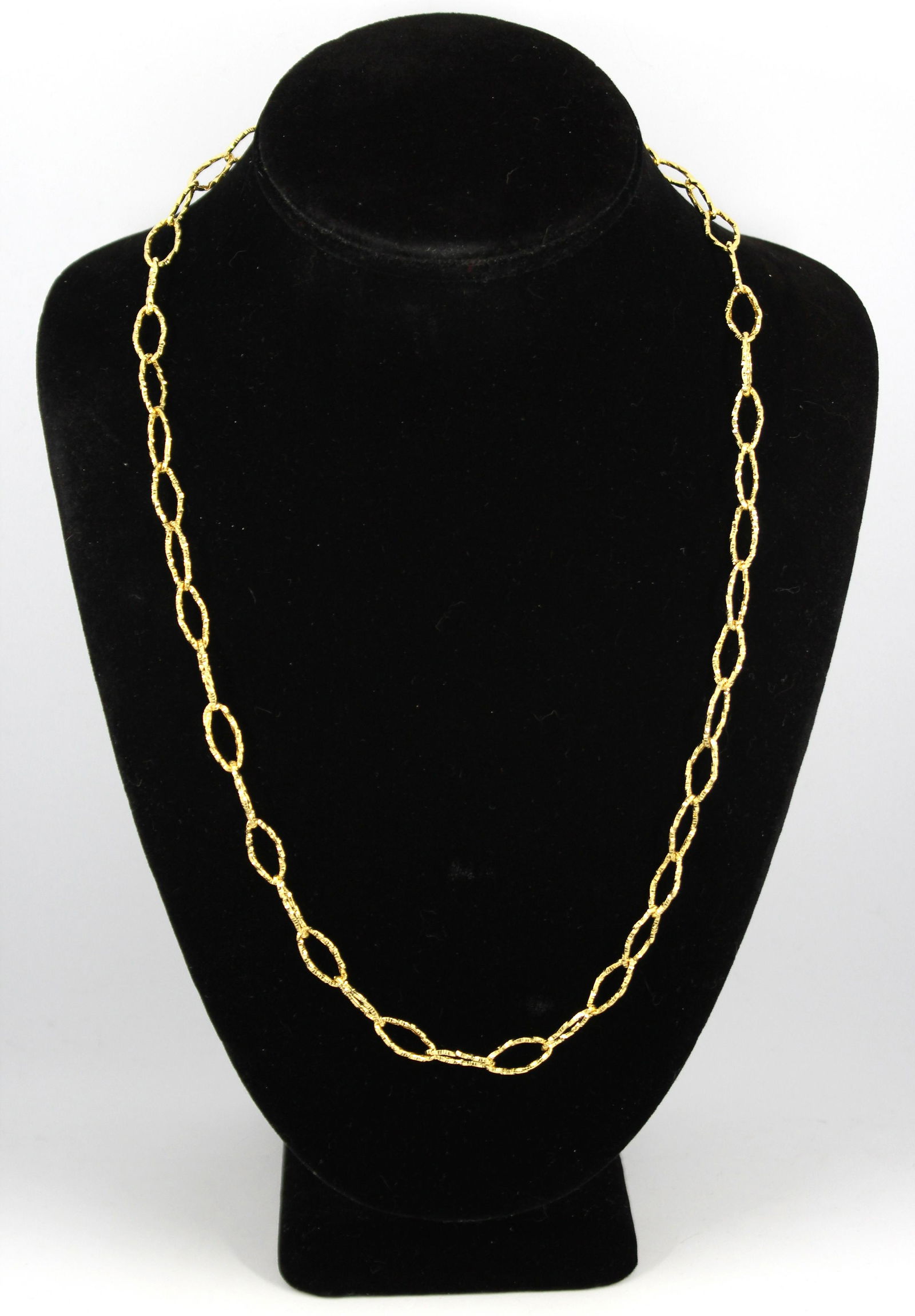 Italian 14K Yellow Gold Oval link Chain Necklace (1 of 5)