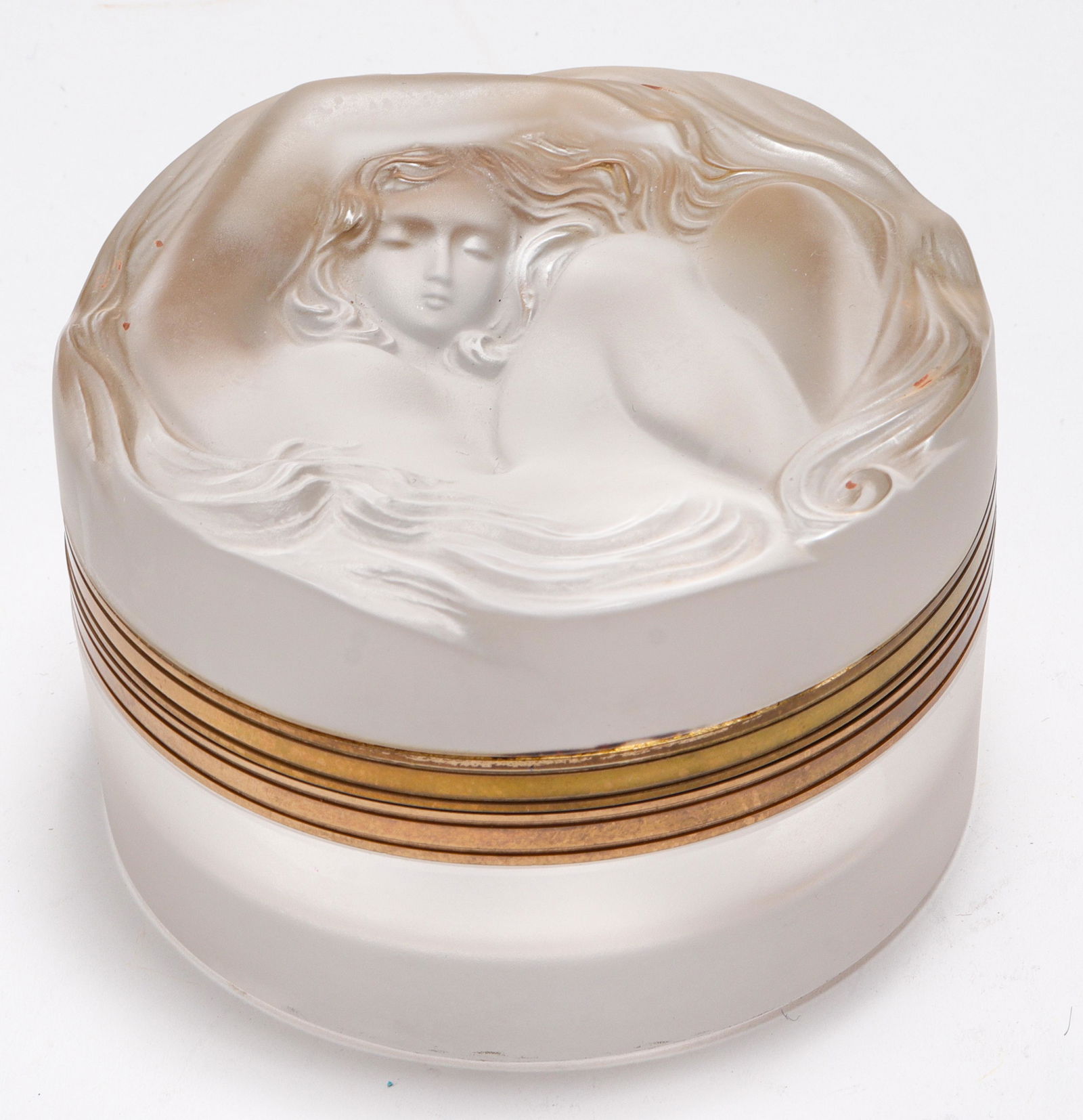 Lalique Art Nouveau Frosted Glass Dresser Box (1 of 5)