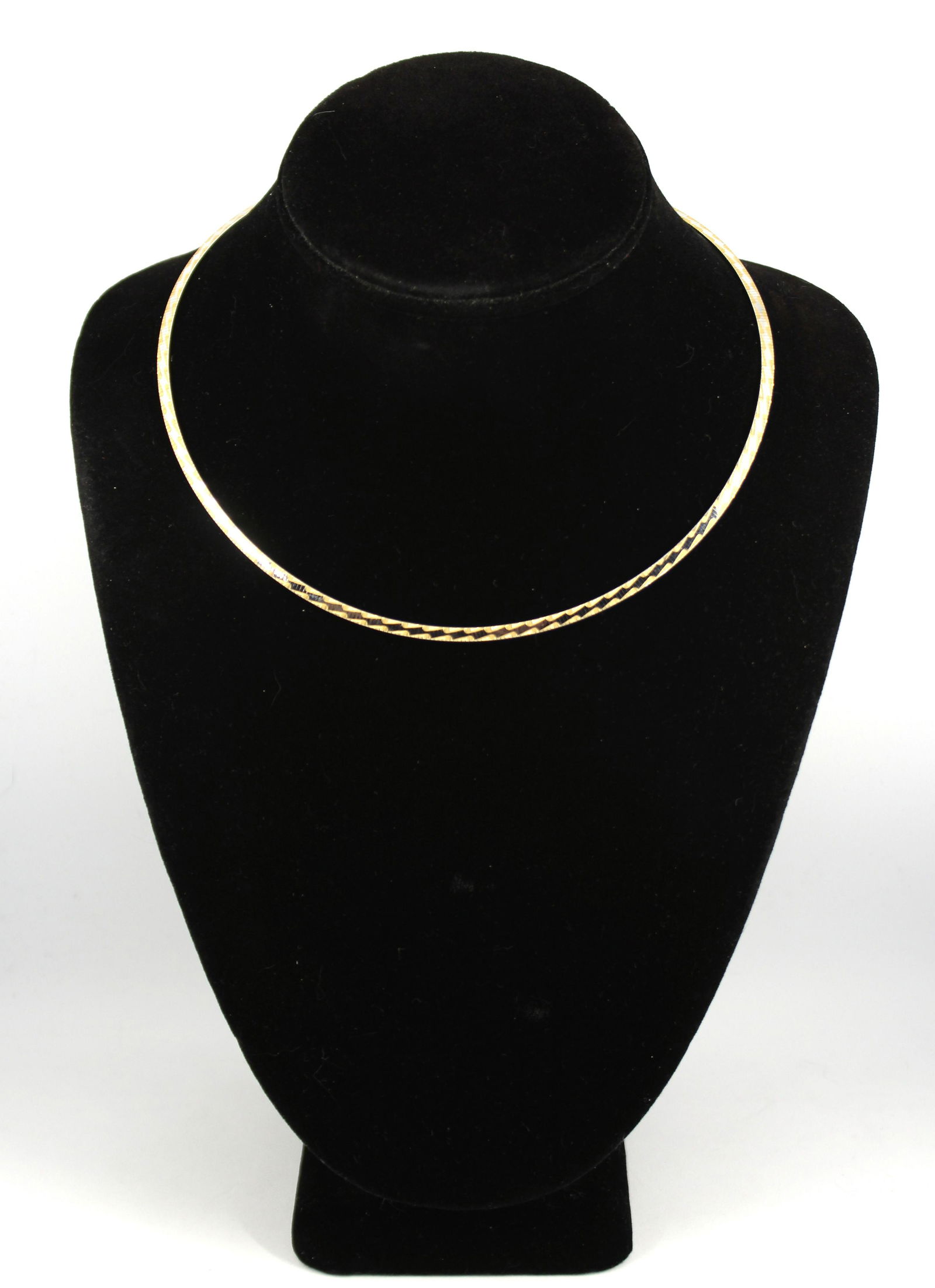 Vintage 18K Yellow & White Gold Snake Link Choker (1 of 6)