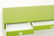 Modern Acrylic & Green Lacquered 3-Drawer Desk - 3