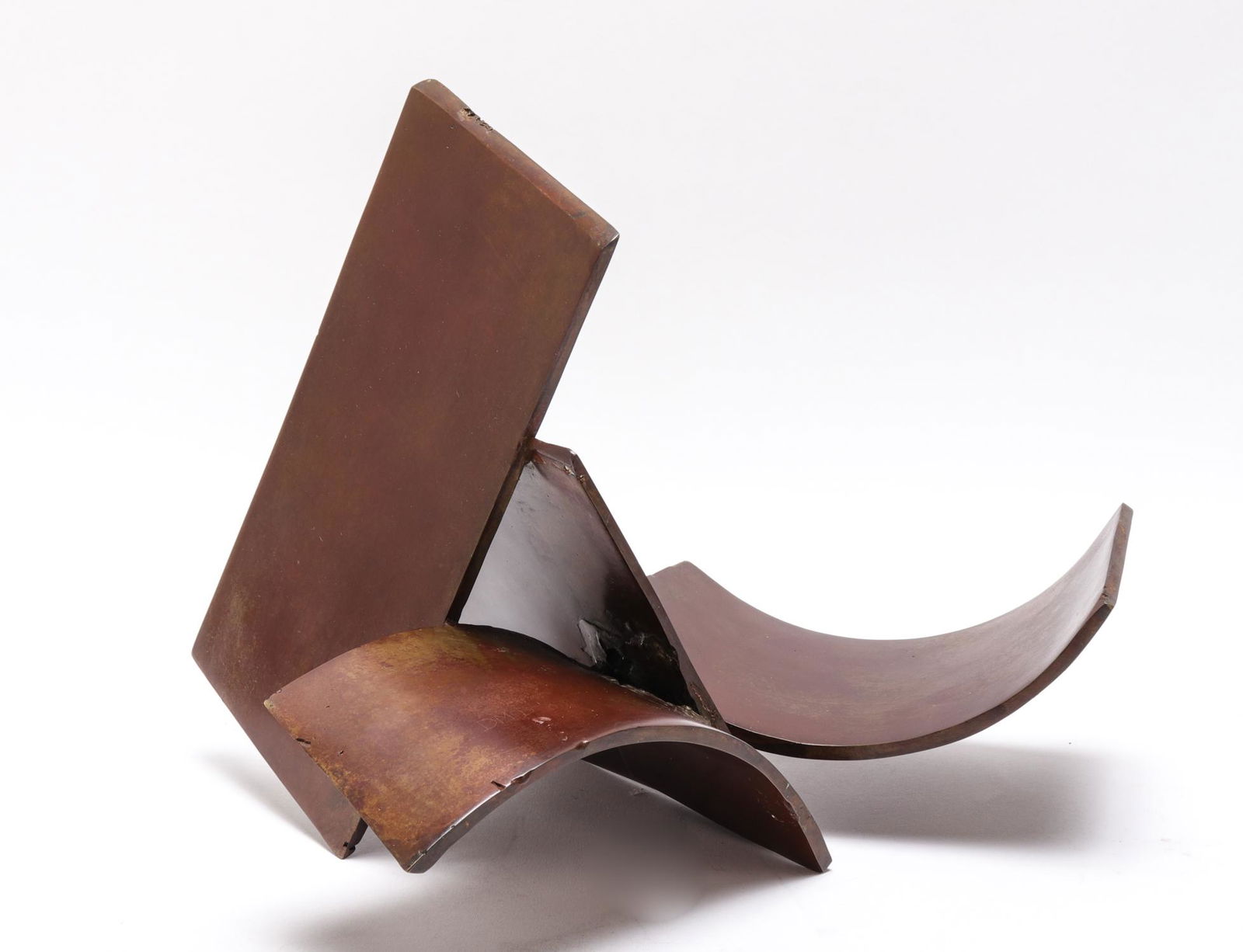 Signed Geometric Abstract Bronze Sculpture (1 of 6)