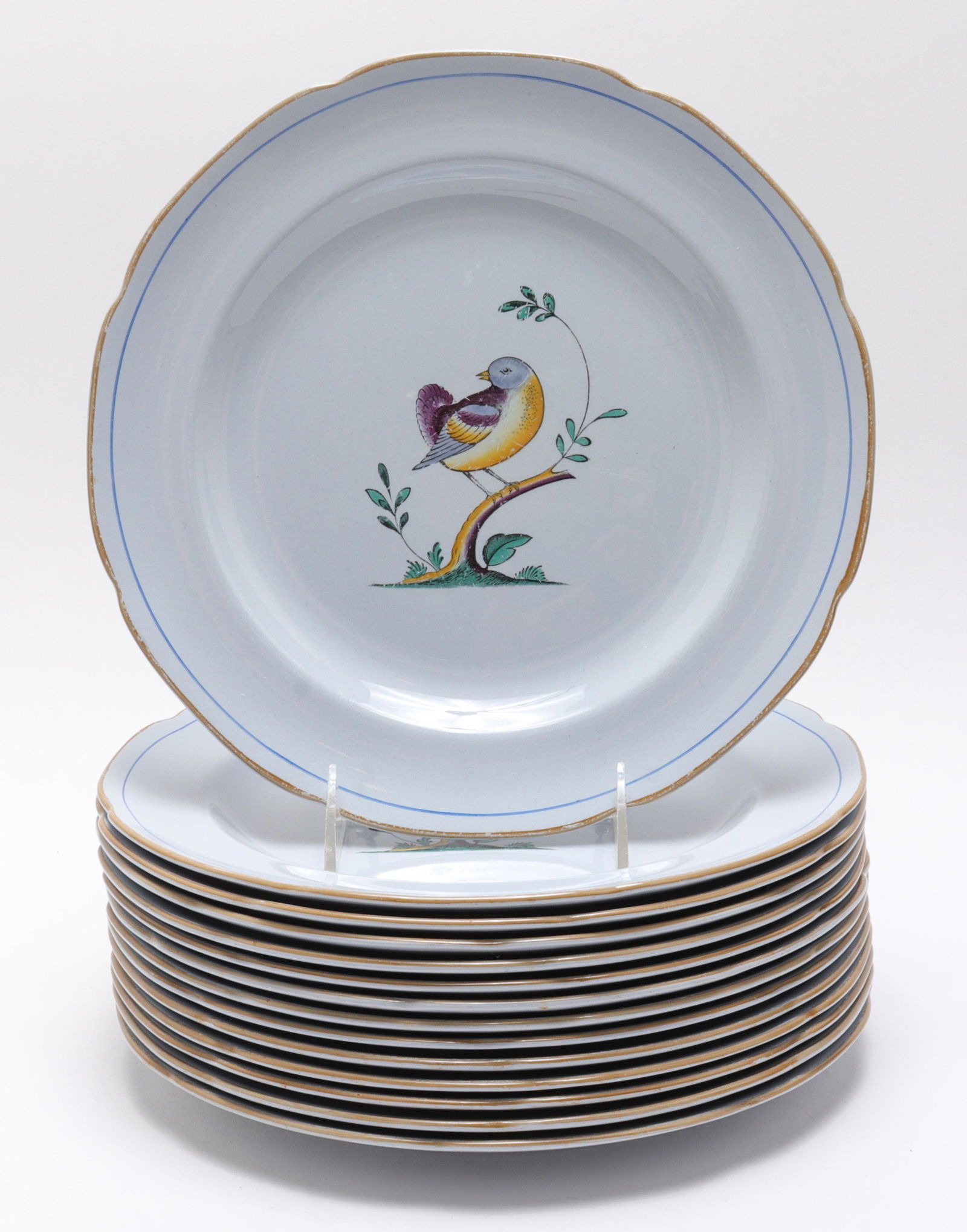 Spode "Queen's Bird" China Dinner Plates, 14 (1 of 5)