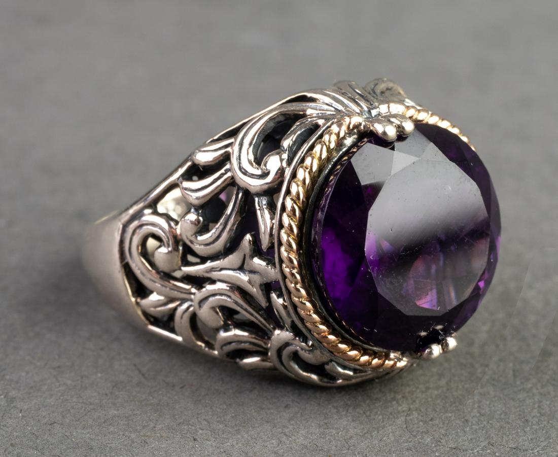 14K, Sterling Silver, & Amethyst Ring (1 of 5)