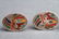 Silver & Silver-Tone Cufflinks w Inlaid Stone 3 Pr - 2