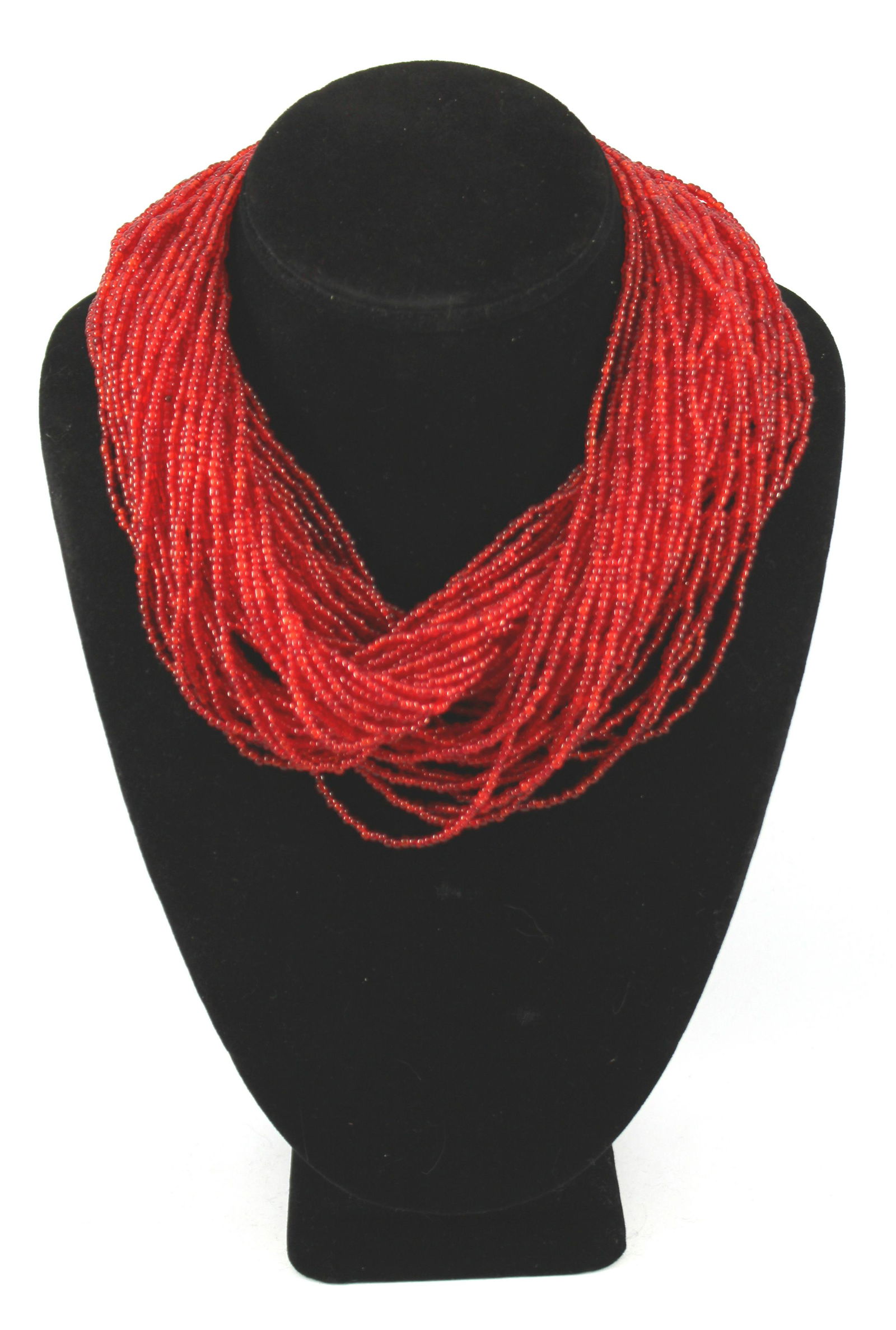 Vintage Art Deco Multi-Strand Red Beaded Belt (1 of 7)