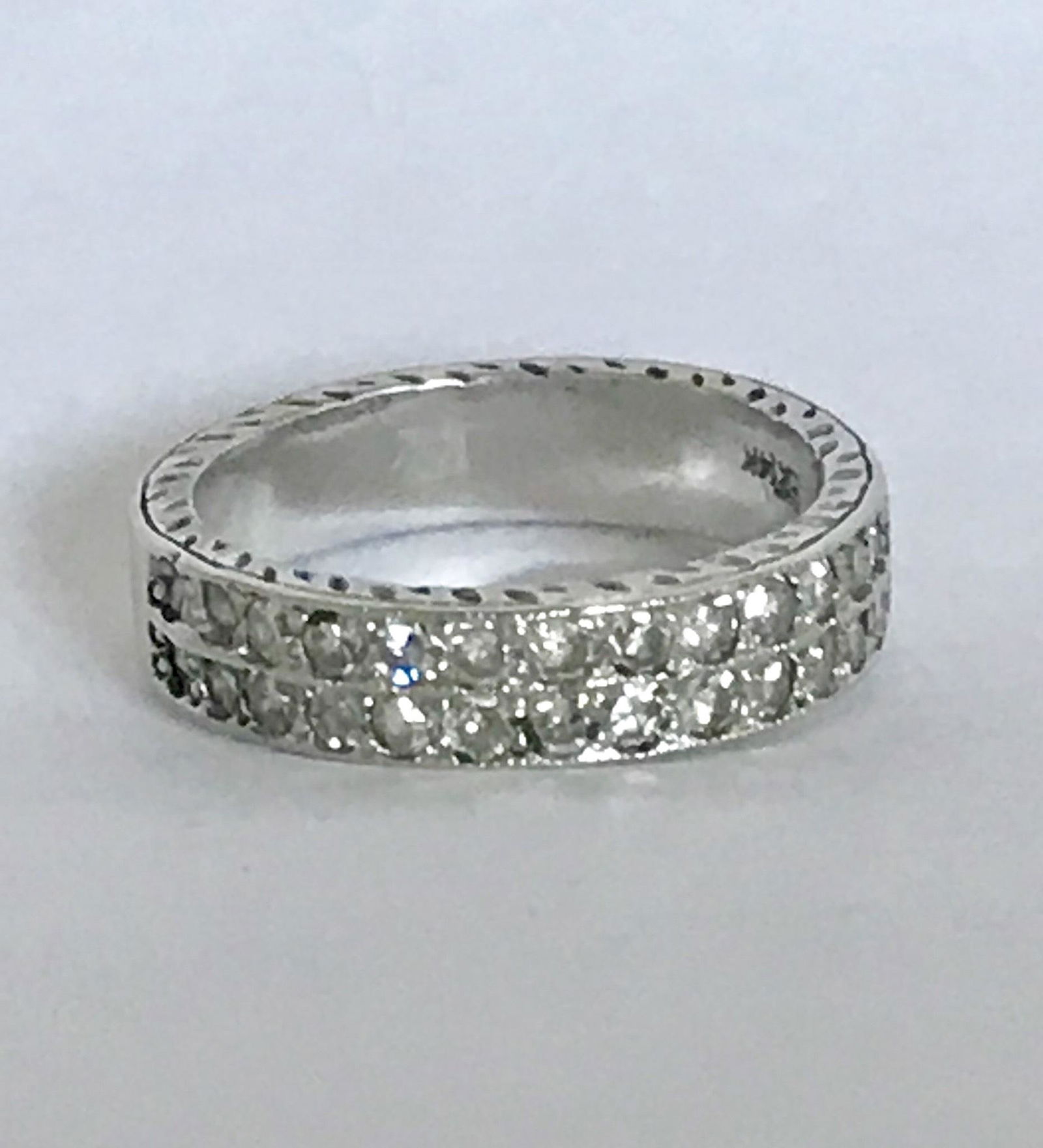 Mid-Century Modern 14K White Gold & Diamond Ring (1 of 8)