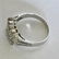 Mid-Century Modern 14k White Gold & Diamond Ring - 4