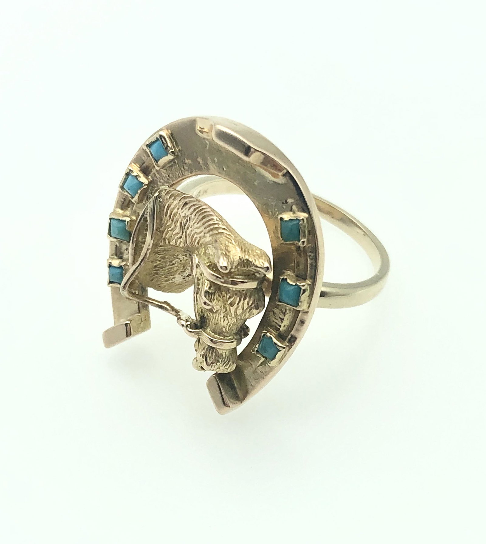 Victorian 14K Yellow Gold Horse Shoe Ring (1 of 10)