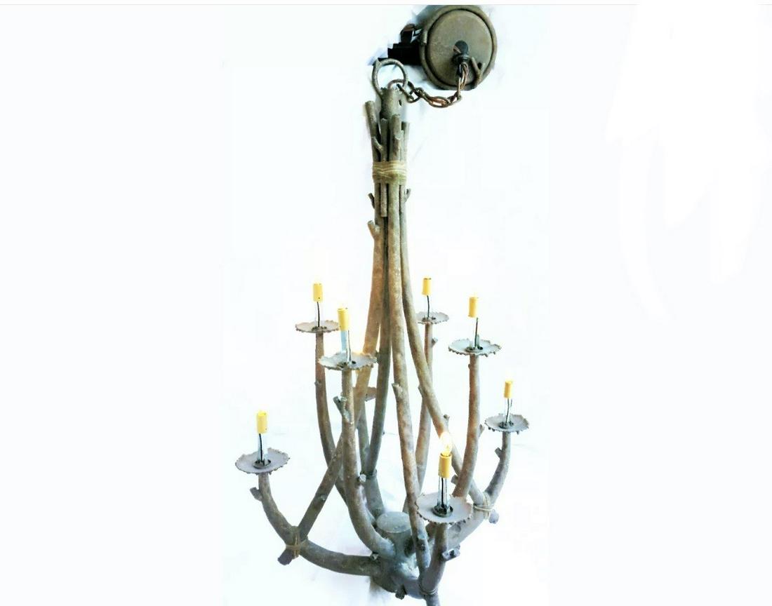 Brutalist Hanging Candelabra Tree Limb Chandelier (1 of 12)