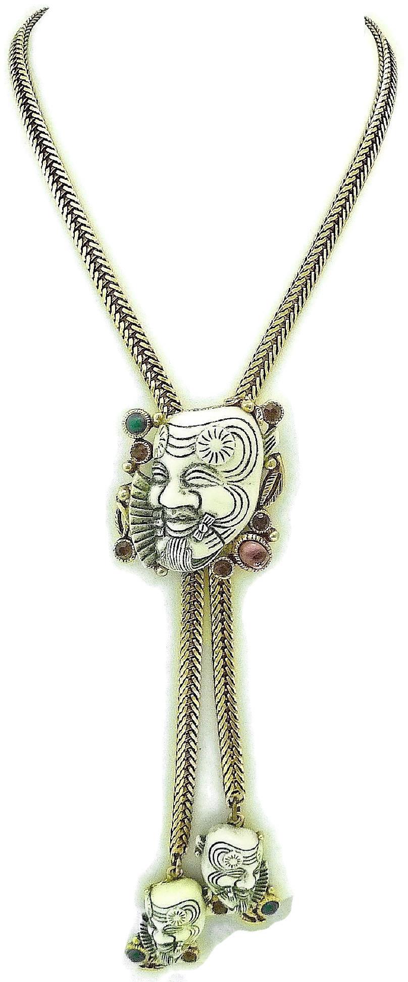 Selro Noho Devil Mask Slide Necklace, Vintage (1 of 6)