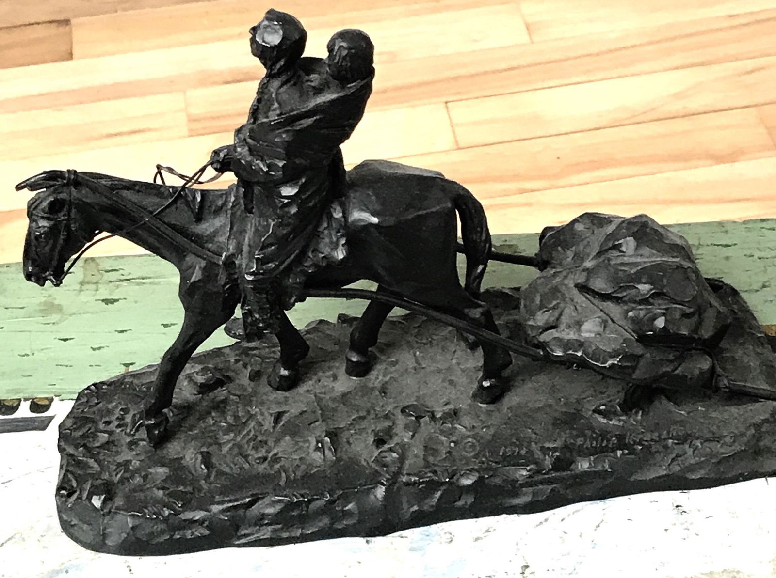 Philip Kraczkowski Woman on Horse Pewter Sculpture (1 of 7)