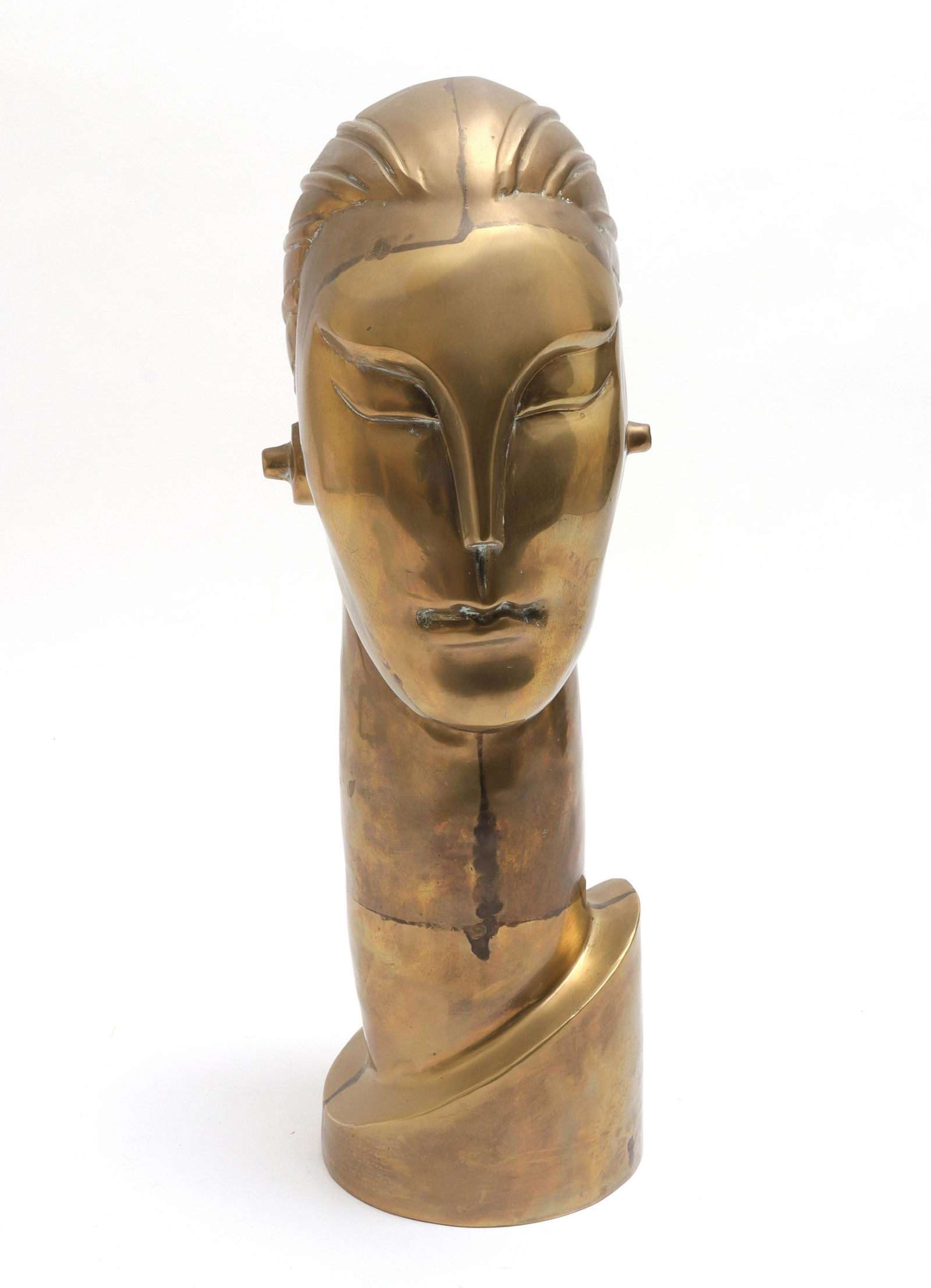 Futurist / Art Deco "Woman" Brass Sculpture (1 of 6)