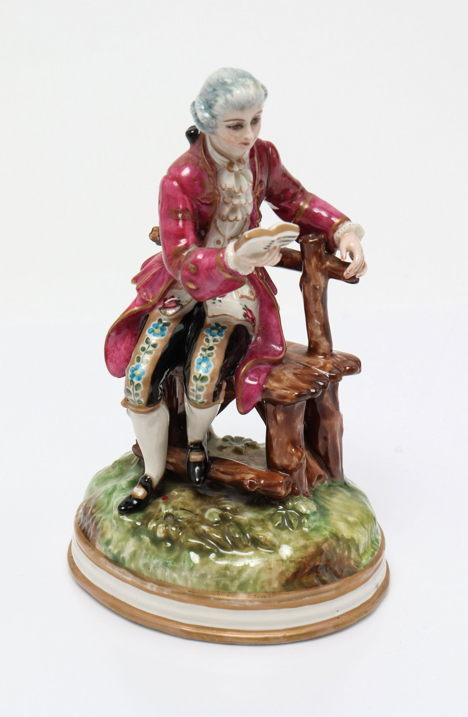 Continental Porcelain Figure of a Gent Reading (1 of 5)
