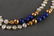 14K Yellow Gold Pearl Lapis & Malachite Necklace - 3