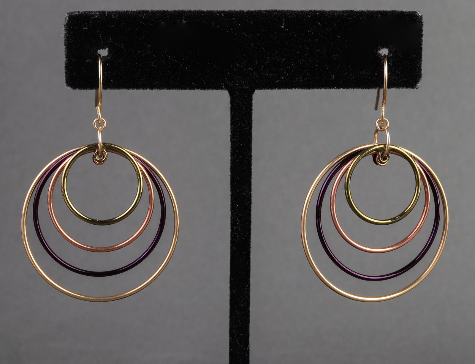 Jacmel Designer 14K Multi-Color Gold Hoop Earrings (1 of 3)