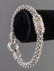 14K Yellow Gold Diamond & Silver Pendant Bracelet