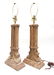 Carved Wood Columnar Table Lamps, Pair - 5