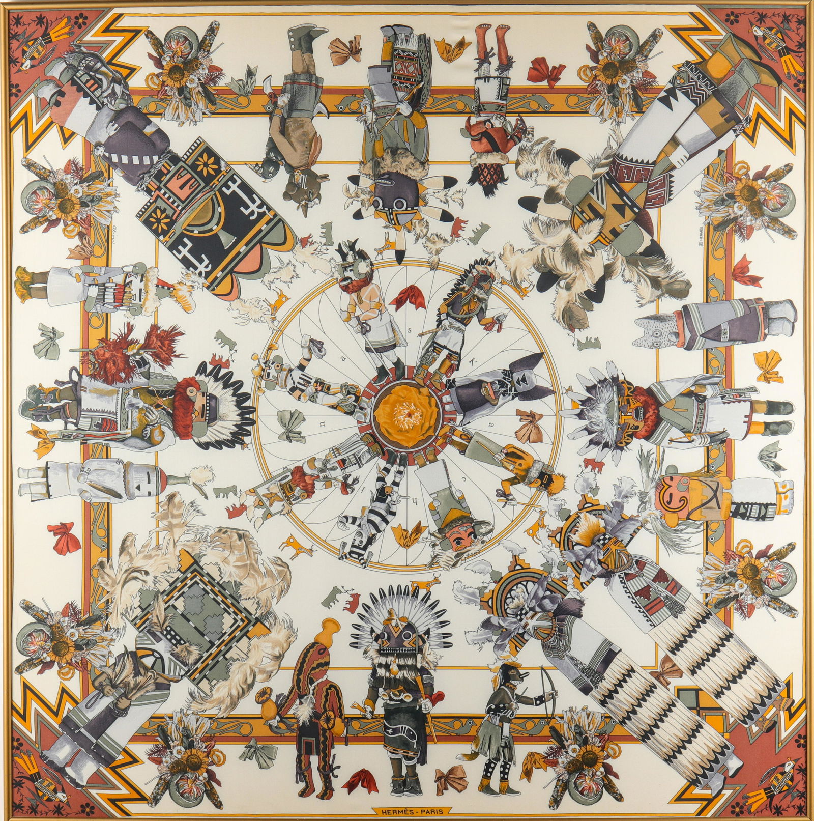 Hermes "Kachinas" Silk Scarf (1 of 8)