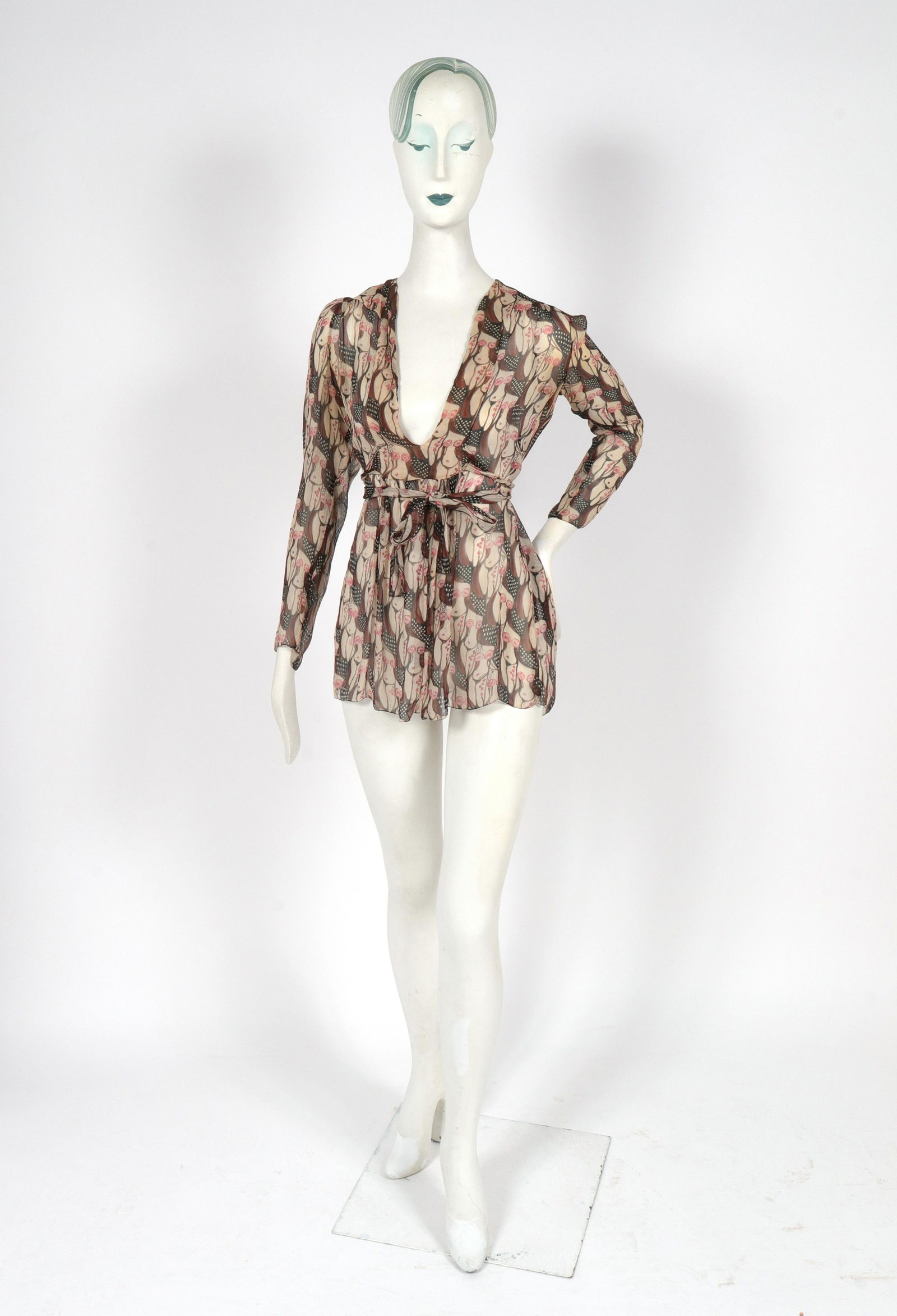 Prada "Naked Lady" Silk Chiffon Blouse (1 of 6)