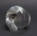 Cartier Crystal Apple Paperweight w Silver Leaf - 4