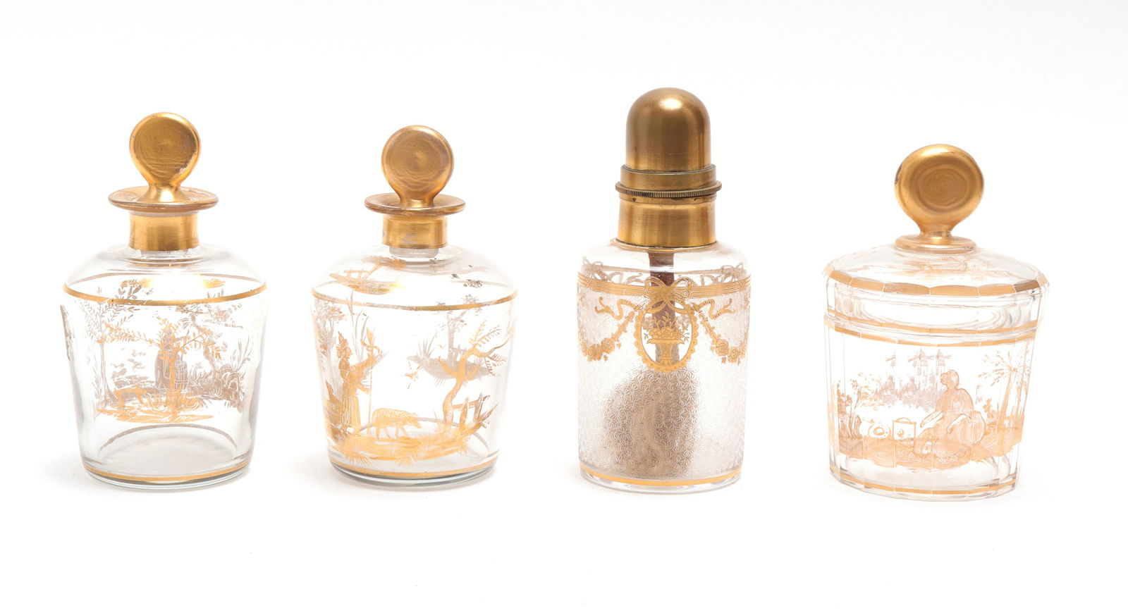 Glass & Parcel Gilt Perfume Bottle Assortment, 4 (1 of 6)